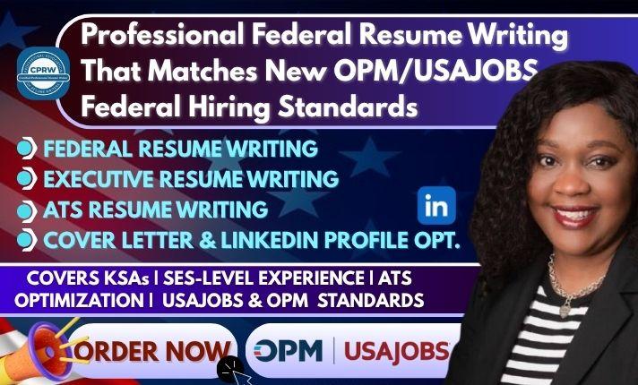 I will write 2 page federal resume writing usajobs resume, ats resume executive resume