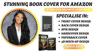 I will design a stunning, professional amazon book cover design that sells