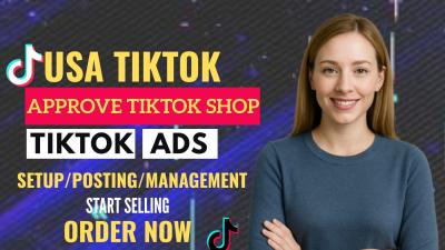 I will create USA tiktok shop USA tiktok account setup tiktok shop for non USA