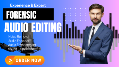 I will pro forensic audio video editing noise voice cleanup