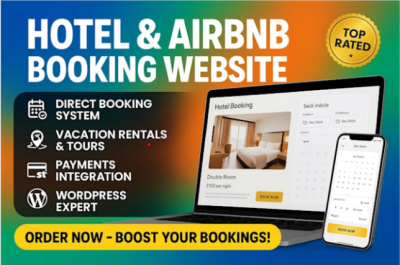 I will build wordpress hotel booking, airbnb clone, vacation rental or tour website