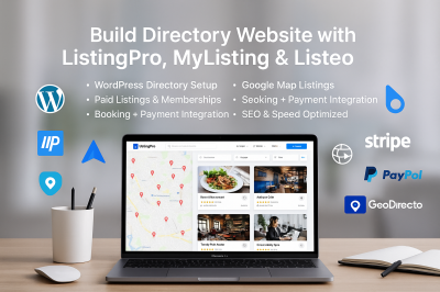 I will build professional directory website using listingpro mylisting listeo wordpress