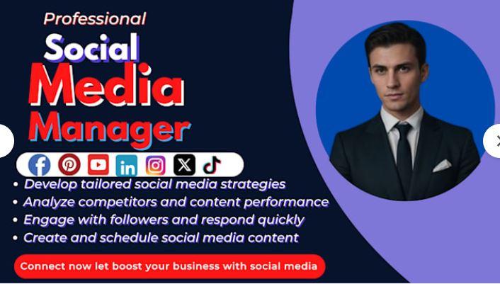 I will be your social media manager and content strategist