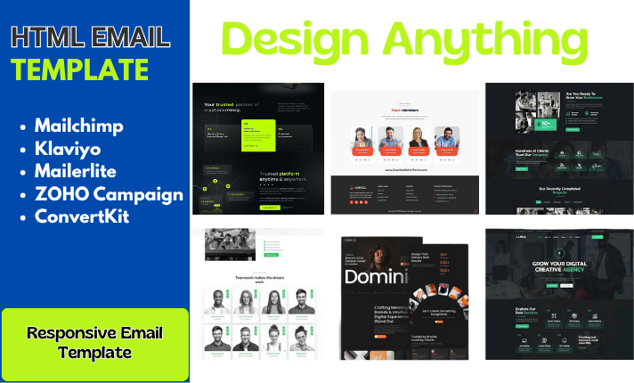 i will convert figma, PSD, xd into HTML email template HTML email signature, mailchimp