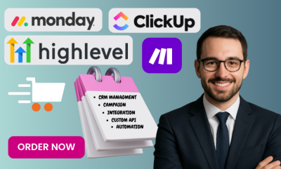 i will setup and automate clickup, monday CRM, trello, asana, gohighlevel workflows