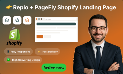 design and clone high converting replo and pagefly shopify landing pages urgent