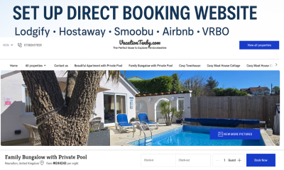 I will create vacation rental website airbnb short term direct booking website lodgify