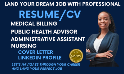 I will write medical healthcare resume within 24hour