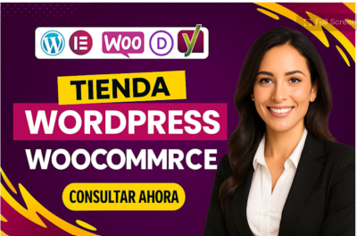 I will crearé una tienda online con wordpress y woocommerce página web profesional