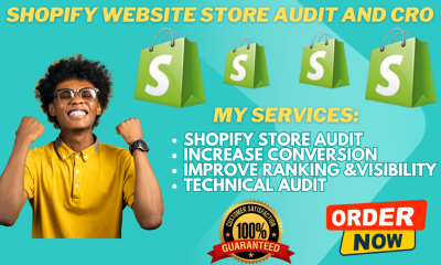 I will setup shopify shipping and tax shopify store audit for cro fix shopify issues