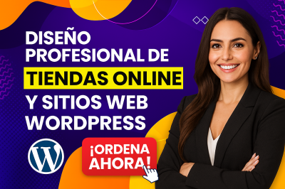 I will crearé tu tienda online profesional con wordpress y woocommerce página web sitio