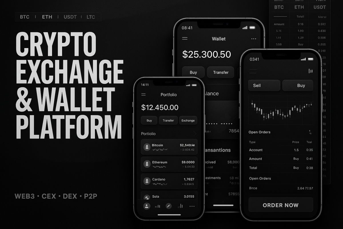 I will build crypto exchange websites p2p trading platforms and secure crypto wallet