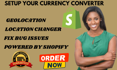 I will setup multi currency converter remove powered by shopify geolocation changer