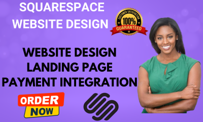 I will do squarespace website design squarespace landing page website development