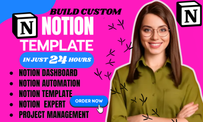 I will do notion dashboard notion ai automation notion workspace expert notion template
