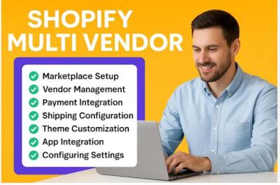I will do shopify multi vendor marketplace promotion dropshipping ecommerce store