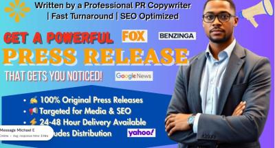I will write a compelling and professional press release