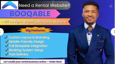 I will design a professional rental website using booqable