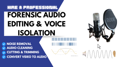 I will do professional forensic image and video editing, restoration, and enhancement