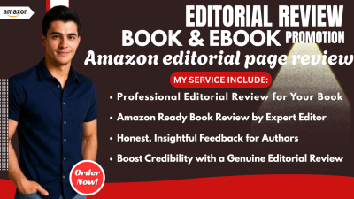 I will do editorial review for your book on amazon