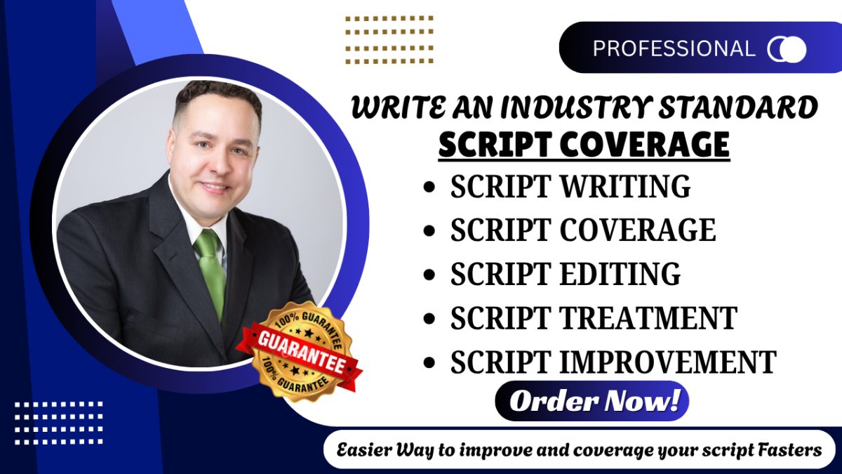 I will write an industry standard script coverage