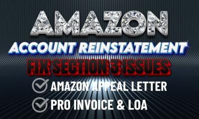 I will reactivate amazon section 3 violation, amazon reinstatement amazon appeal letter