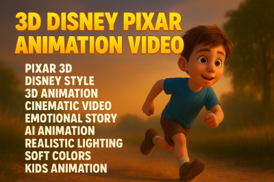 I will create a 3d disney pixar animation video with cinematic lighting and emotion