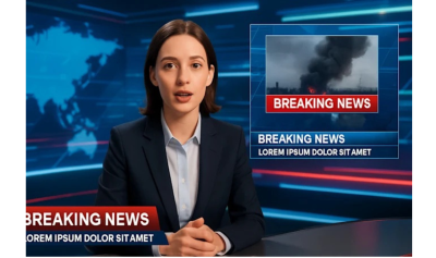 I will create ai newscasting video ai talking avatar ai breaking news with veo3