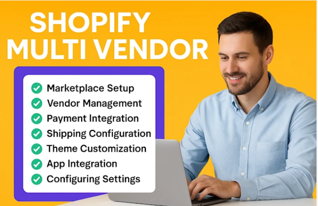 I will do shopify multi vendor marketplace promotion dropshipping ecommerce store