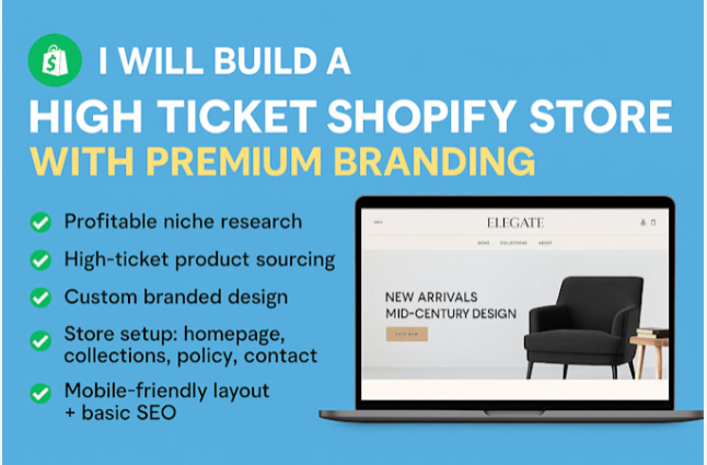 I will do shopify high ticket dropshipping product research ecommerce wordpress