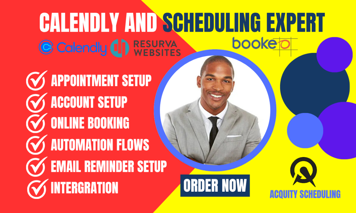 I will setup Calendly, Acuity Scheduling, Book Like a Boss & Blab