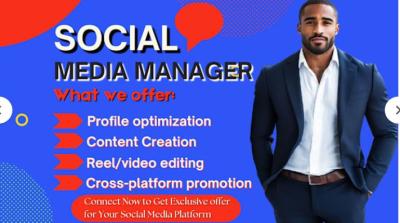I Will Be Your Social Media Manager for Your Social Media Account