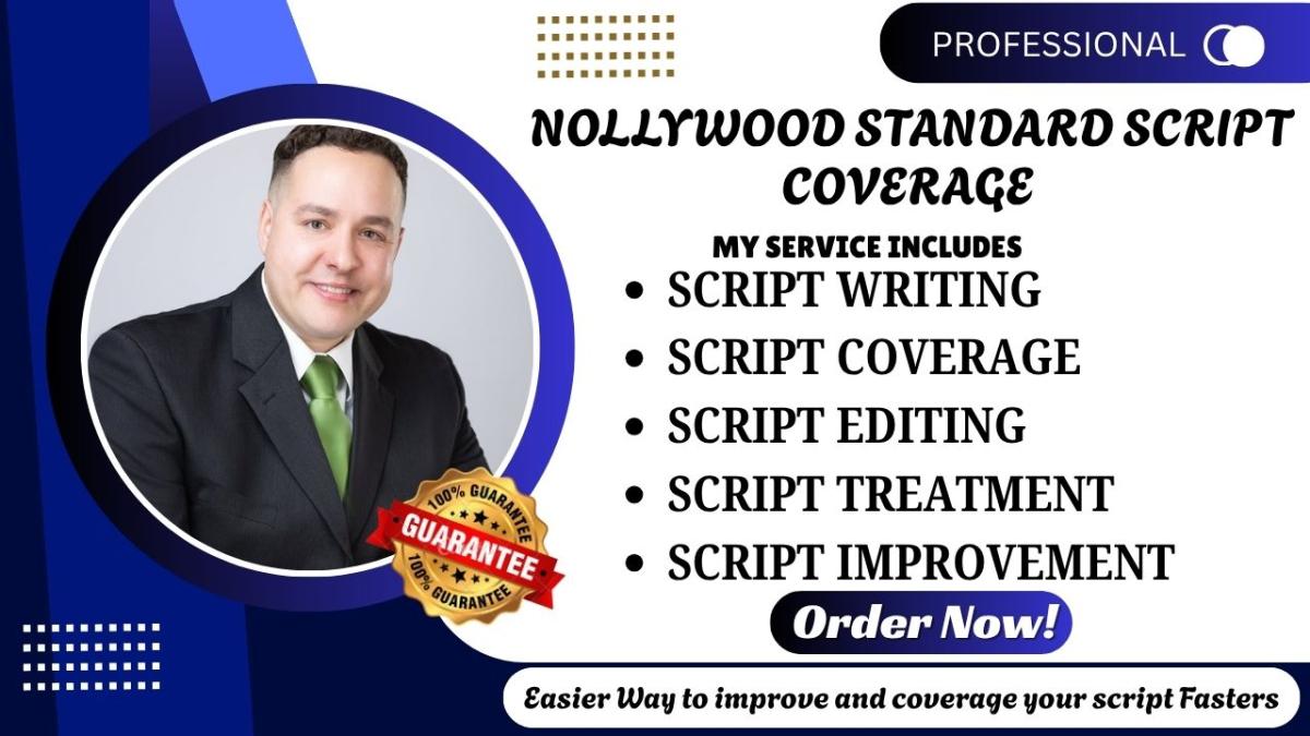 I will do Nollywood standard script coverage