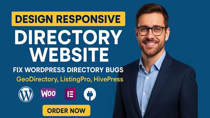 I will fix WordPress directory bugs for GeoDirectory, ListingPro, or HivePress