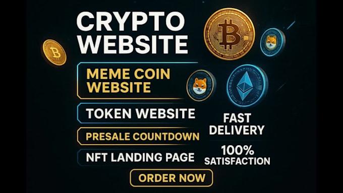 I Will Design and Fix Crypto Token, Memecoin, and ICO Presale Websites