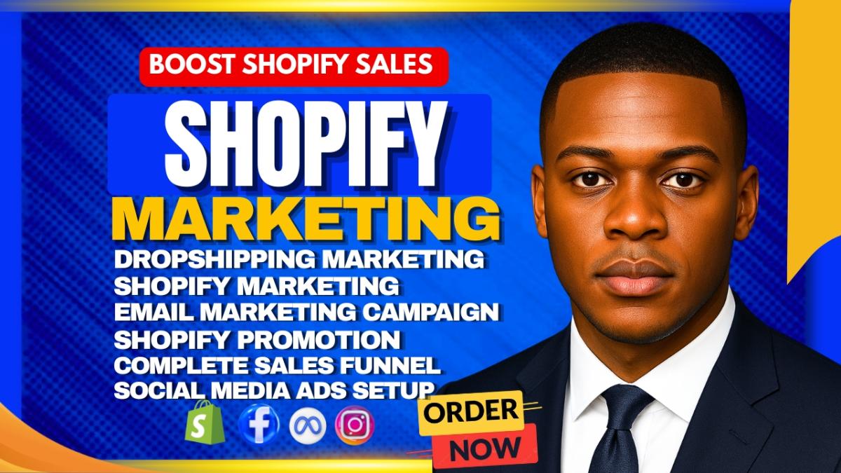 I Will Do Shopify Marketing Promotion, Sales Funnel, and Meta Ads to Boost Sales
