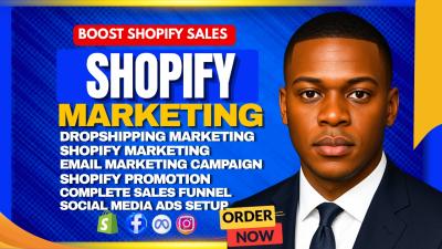 I Will Do Shopify Marketing Promotion, Sales Funnel, and Meta Ads to Boost Sales