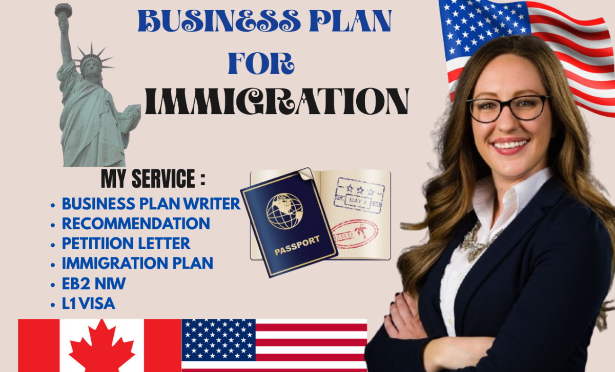 I will write a professional business plan for EB2 NIW immigration L1 visa