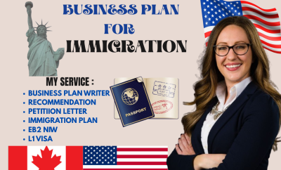 I will write a professional business plan for EB2 NIW immigration L1 visa