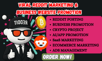 I Will Do Reddit Post and Comment to Boost Crypto, Ecommerce Business, IPTV, Web, AI Link