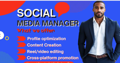 I Will Be Your Social Media Manager for Your Social Media Account