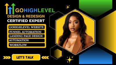 I will be your GoHighLevel Expert for Website, Landing Page, and Sales Funnel Creation