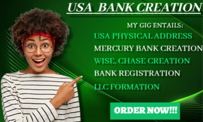 I Will Create USA Business Bank Account for LLC Owners, Provide USA Physical Address & Proof of Address