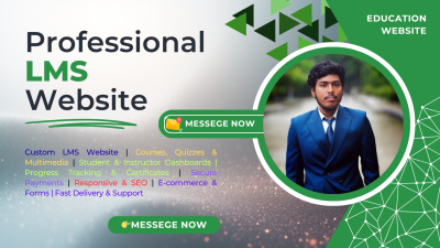 I Will Build LMS, Educational, Online Course, and E-Learning Website Using Custom Code