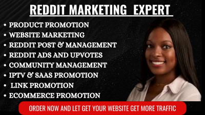 I will do reddit post management for business website AI app link blog product SaaS