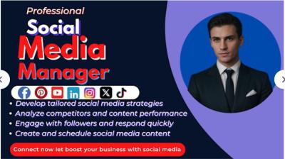 I will be your social media manager and content strategist