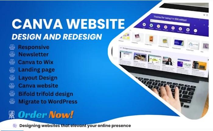 I will create Canva websites, template portfolios, automation, migrate to WIX or WordPress