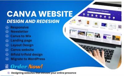 I will create Canva websites, template portfolios, automation, migrate to WIX or WordPress