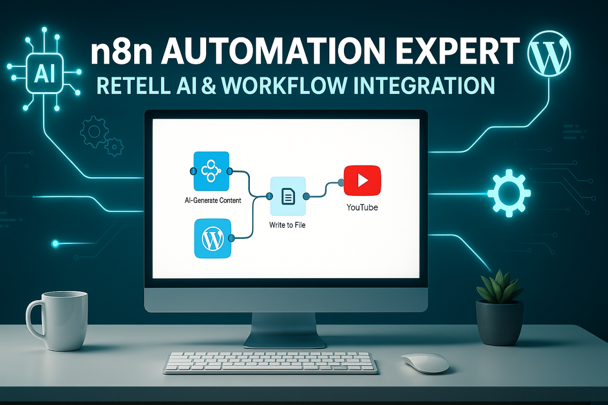 I will fix n8n retell ai n8n youtube n8n expert n8n install n8n wordpress n8n tutor
