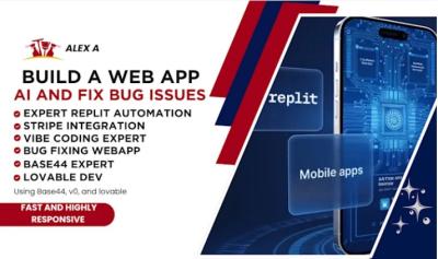 I will build, debug, fix Replit and Base44 AI apps using V0 Lovable and ready for MVP